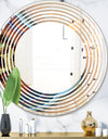 Abstract Mineral Texture - Modern Round or Oval Wall Mirror - Wave