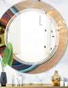 Abstract Mineral Texture - Modern Round or Oval Wall Mirror - Triple C