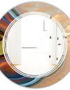 Abstract Mineral Texture - Modern Round or Oval Wall Mirror - Triple C
