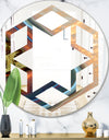 Abstract Mineral Texture - Modern Round or Oval Wall Mirror - Hexagon Star