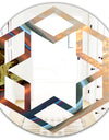 Abstract Mineral Texture - Modern Round or Oval Wall Mirror - Hexagon Star