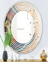 Abstract Mineral Texture - Modern Round or Oval Wall Mirror - Wave