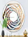 Abstract Mineral Texture - Modern Round or Oval Wall Mirror - Whirl