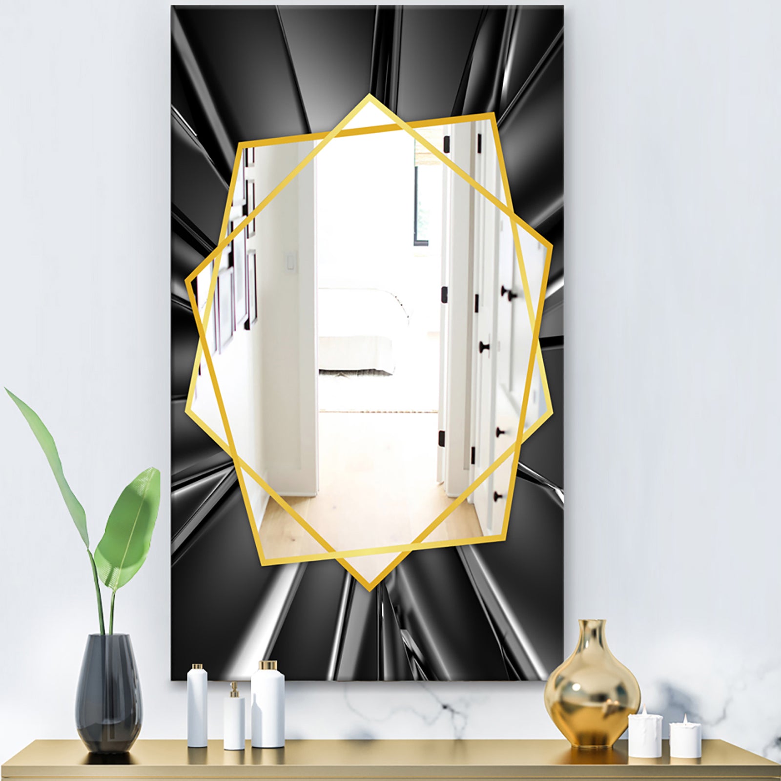 Futuristic Crystal - Modern Mirror - Frameless Wall Mirror