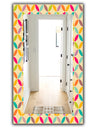 Vintage Neutral Pattern - Modern Mirror - Frameless Wall Mirror