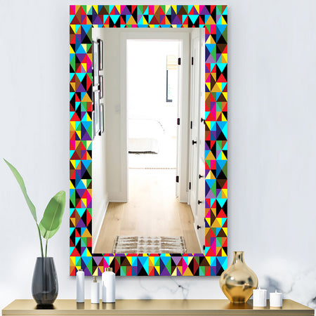 Triangular Colourfields 1 - Modern Mirror - Frameless Wall Mirror