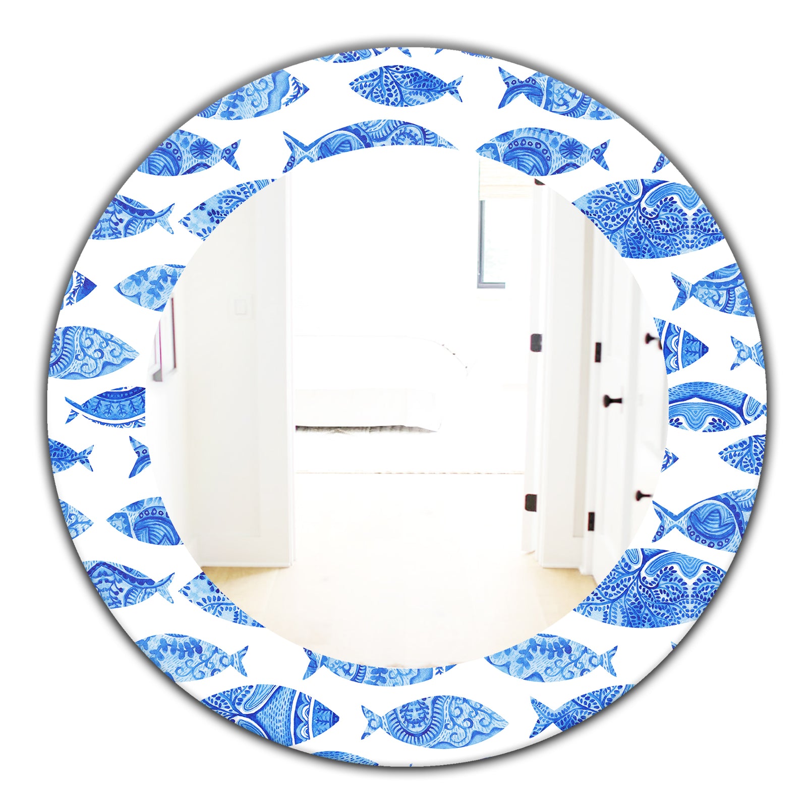 Costal Creatures 1 - Traditional Mirror - Frameless Oval or Round Wall Mirror