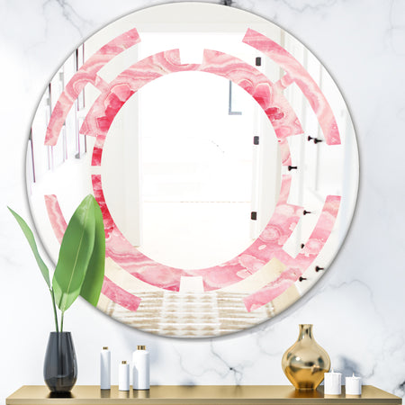 Quartz texture - Modern Round or Oval Wall Mirror - Space