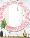 Quartz texture - Modern Round or Oval Wall Mirror - Leaves