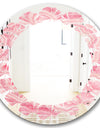 Quartz texture - Modern Round or Oval Wall Mirror - Leaves