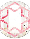 Quartz texture - Modern Round or Oval Wall Mirror - Hexagon Star