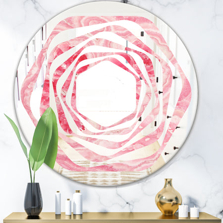 Quartz texture - Modern Round or Oval Wall Mirror - Whirl