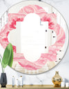 Quartz texture - Modern Round or Oval Wall Mirror - Quatrefoil