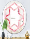 Quartz texture - Modern Round or Oval Wall Mirror - Hexagon Star
