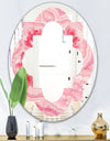 Quartz texture - Modern Round or Oval Wall Mirror - Quatrefoil