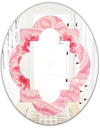 Quartz texture - Modern Round or Oval Wall Mirror - Quatrefoil
