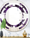Amethyst geode - Modern Round or Oval Wall Mirror - Space