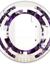 Amethyst geode - Modern Round or Oval Wall Mirror - Space