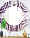 Amethyst geode - Modern Round or Oval Wall Mirror - Wave