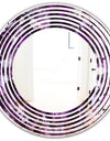 Amethyst geode - Modern Round or Oval Wall Mirror - Wave