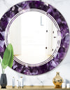 Amethyst geode - Modern Round or Oval Wall Mirror - Triple C