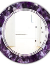 Amethyst geode - Modern Round or Oval Wall Mirror - Triple C