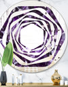 Amethyst geode - Modern Round or Oval Wall Mirror - Whirl