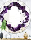 Amethyst geode - Modern Round or Oval Wall Mirror - Quatrefoil