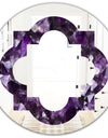Amethyst geode - Modern Round or Oval Wall Mirror - Quatrefoil
