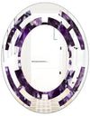 Amethyst geode - Modern Round or Oval Wall Mirror - Space