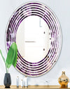 Amethyst geode - Modern Round or Oval Wall Mirror - Wave