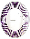 Amethyst geode - Modern Round or Oval Wall Mirror - Wave