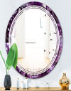 Amethyst geode - Modern Round or Oval Wall Mirror - Triple C