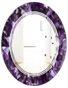 Amethyst geode - Modern Round or Oval Wall Mirror - Triple C