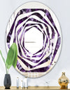 Amethyst geode - Modern Round or Oval Wall Mirror - Whirl