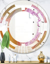 Crystals of Amethyst in Agate - Modern Round or Oval Wall Mirror - Space
