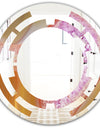 Crystals of Amethyst in Agate - Modern Round or Oval Wall Mirror - Space