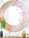 Crystals of Amethyst in Agate - Modern Round or Oval Wall Mirror - Wave