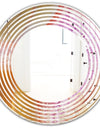 Crystals of Amethyst in Agate - Modern Round or Oval Wall Mirror - Wave