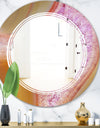 Crystals of Amethyst in Agate - Modern Round or Oval Wall Mirror - Triple C