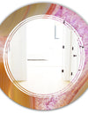 Crystals of Amethyst in Agate - Modern Round or Oval Wall Mirror - Triple C