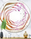 Crystals of Amethyst in Agate - Modern Round or Oval Wall Mirror - Whirl