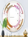 Crystals of Amethyst in Agate - Modern Round or Oval Wall Mirror - Space