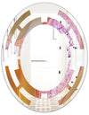 Crystals of Amethyst in Agate - Modern Round or Oval Wall Mirror - Space