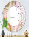 Crystals of Amethyst in Agate - Modern Round or Oval Wall Mirror - Wave