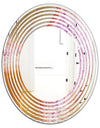 Crystals of Amethyst in Agate - Modern Round or Oval Wall Mirror - Wave