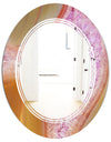 Crystals of Amethyst in Agate - Modern Round or Oval Wall Mirror - Triple C