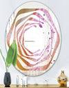 Crystals of Amethyst in Agate - Modern Round or Oval Wall Mirror - Whirl
