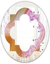 Crystals of Amethyst in Agate - Modern Round or Oval Wall Mirror - Quatrefoil