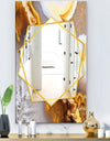 Natural Brown Agate At Crystals - Modern Mirror - Frameless Contemporary Wall Mirror